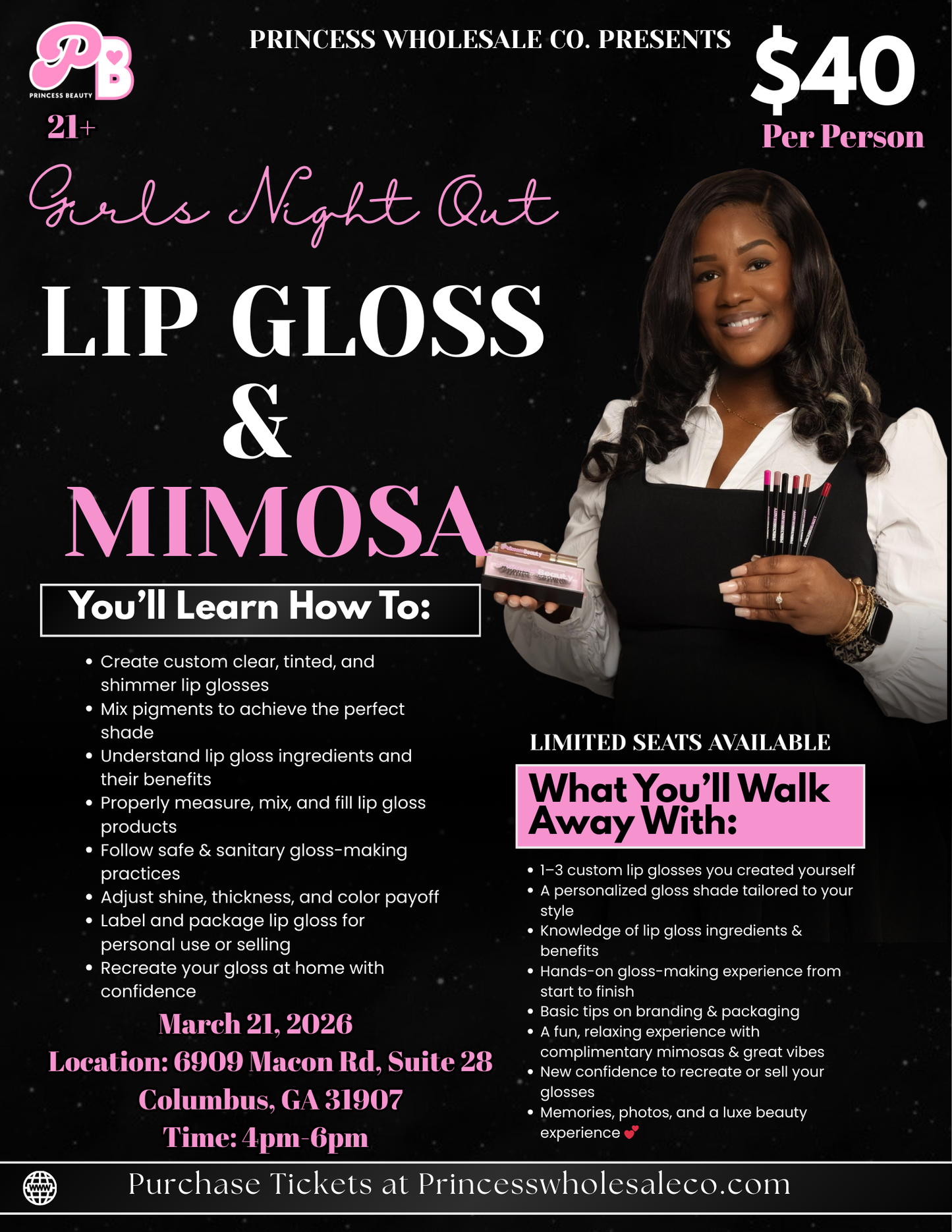 Girls Night Out: Lip Gloss & Mimosas Class