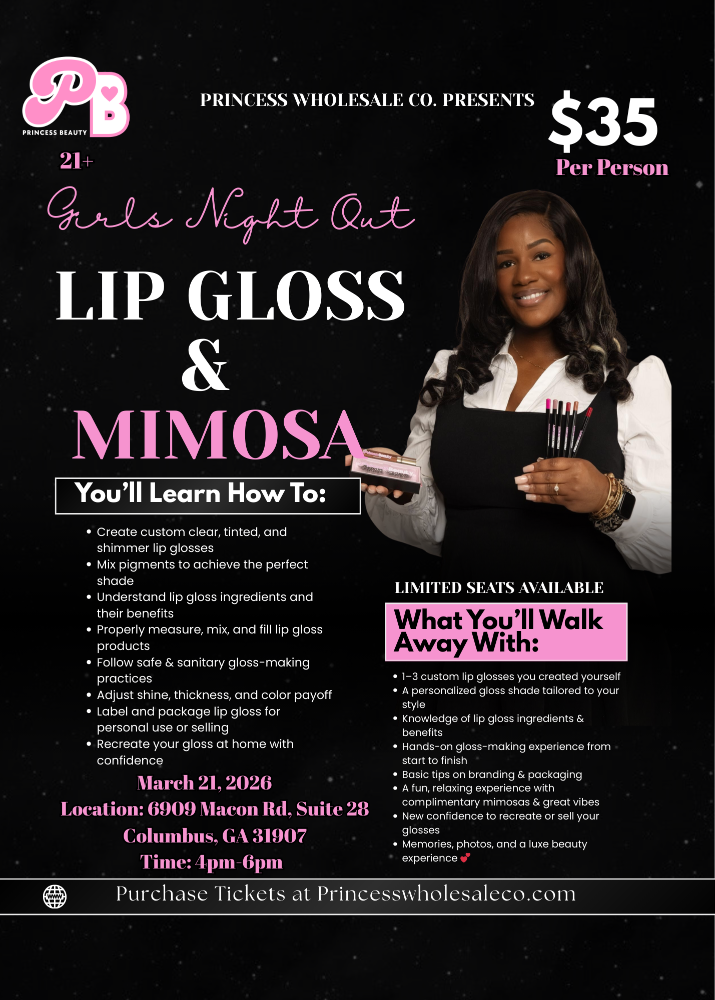 Girls Night Out: Lip Gloss & Mimosas Class